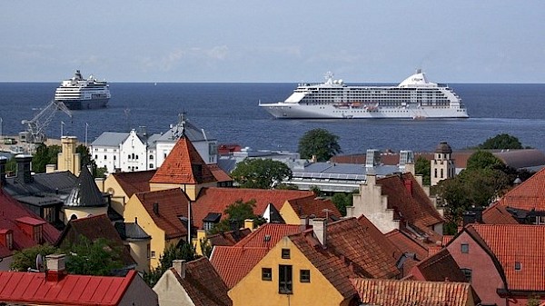visby from a cruise ship