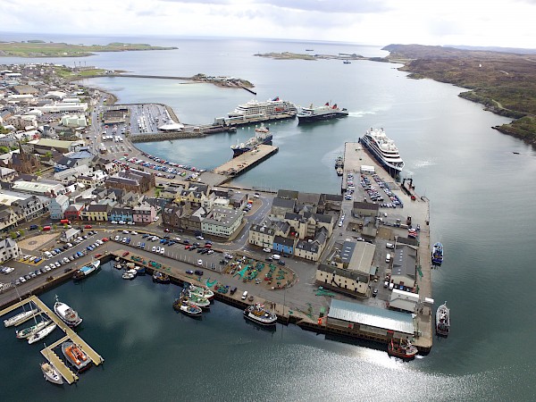 Aerial view of Stornoway Harbour (c) Stornoway Port Authority (Image at LateCruiseNews.com - January 2023)