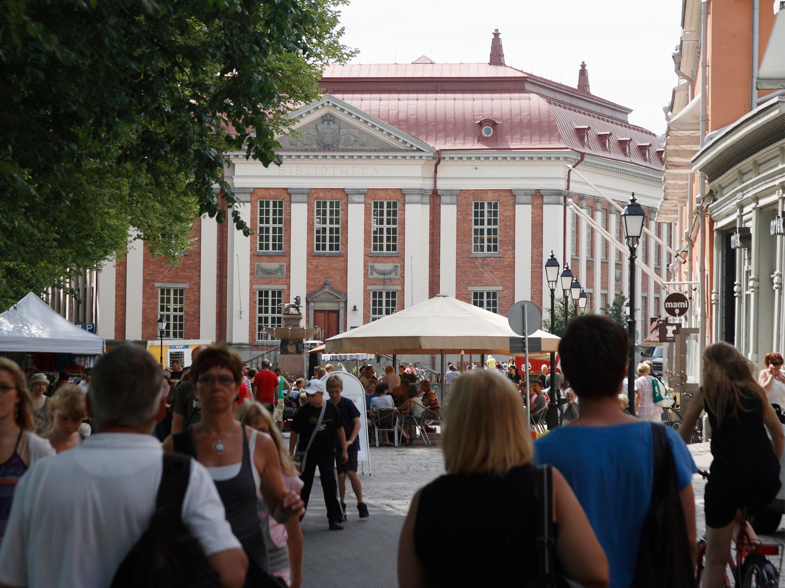The old library square in City of Turku