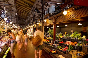 The Old Market Hall offering fresh delicacies