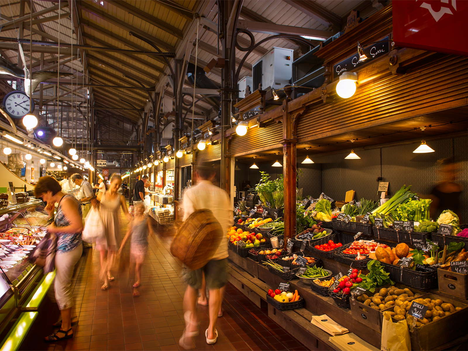 The Old Market Hall offering fresh delicacies