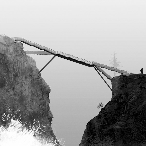 Voringfoss waterfall bridge opens near Eidfjord