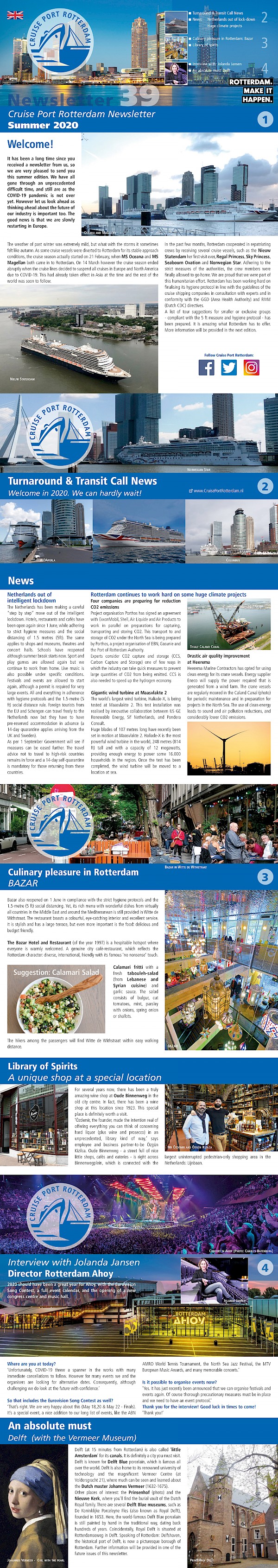 Cruise Port Rotterdam Newsletter Summer 2020