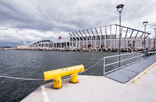 Tallinn's new environmentally friendly cruise terminal has reached its design height