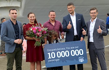 The port of Riga has welcomed the 10 millionth passenger