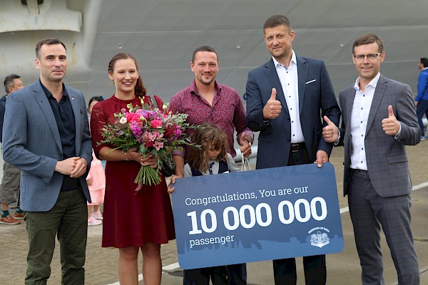 The port of Riga has welcomed the 10 millionth passenger