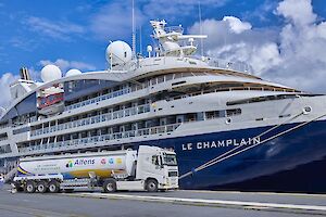 Le Champlain takes on biodiesel in Cherbourg