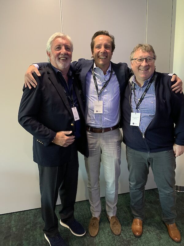 L-R: Cruise Europe Announces Simone Maraschi as Newly Elected Chair - LtoR Captain Michael McCarthy, Simone Maraschi and Jens Skrede (c) Susan Parker/Cruise Europe   (Image at LateCruiseNews.com - May 2024)
